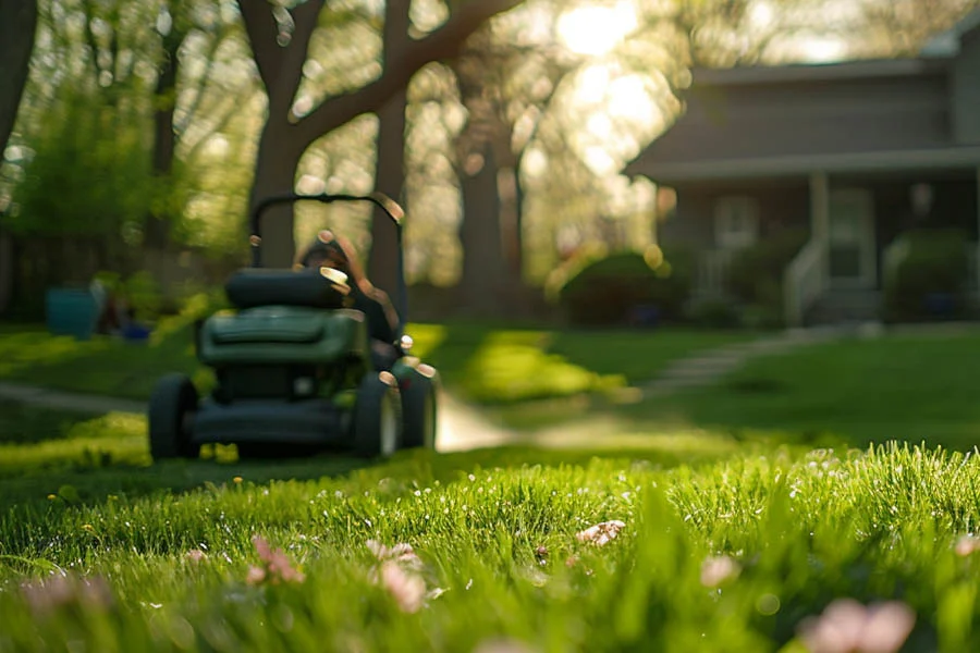 battery operated push lawn mower