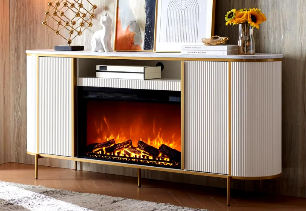 console electric fireplace